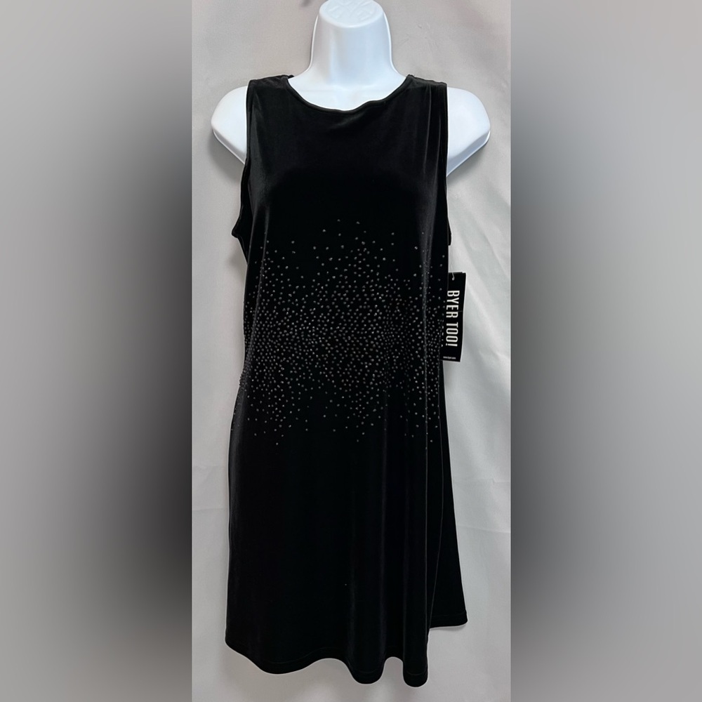 BYER TOO!  VINTAGE Women's Dress Moonlit Velvet Black Size Large Y2K, 90s‎ NWT